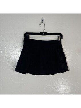 Lululemon Skort Womens 4 Black Pleated Athletic Tennis Running Built In Shorts
